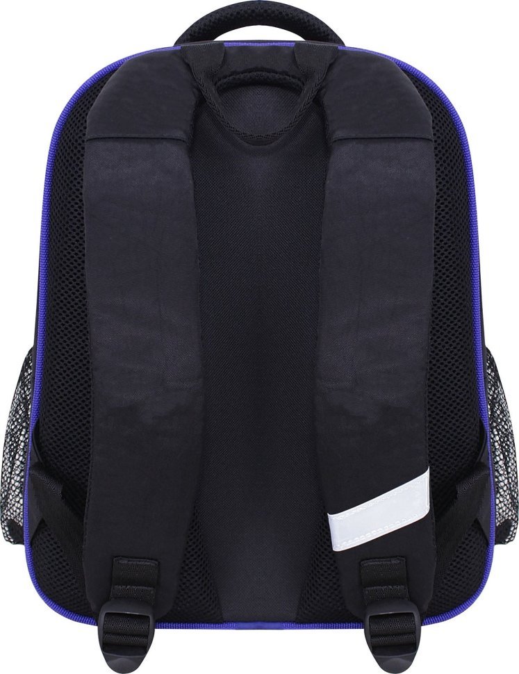 Шкільний рюкзак із чорного текстилю з принтом кита Bagland (55609)