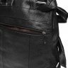 Женский черный рюкзак-сумка из мягкой кожи с декором под рептилию Keizer (19294) - 5