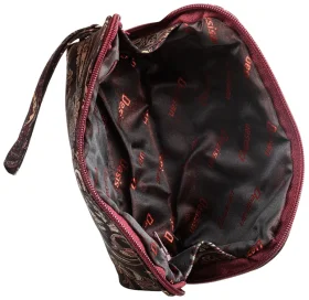 Косметичка из натуральной кожи для женщин с узором цветов Desisan 106809 разноцветная