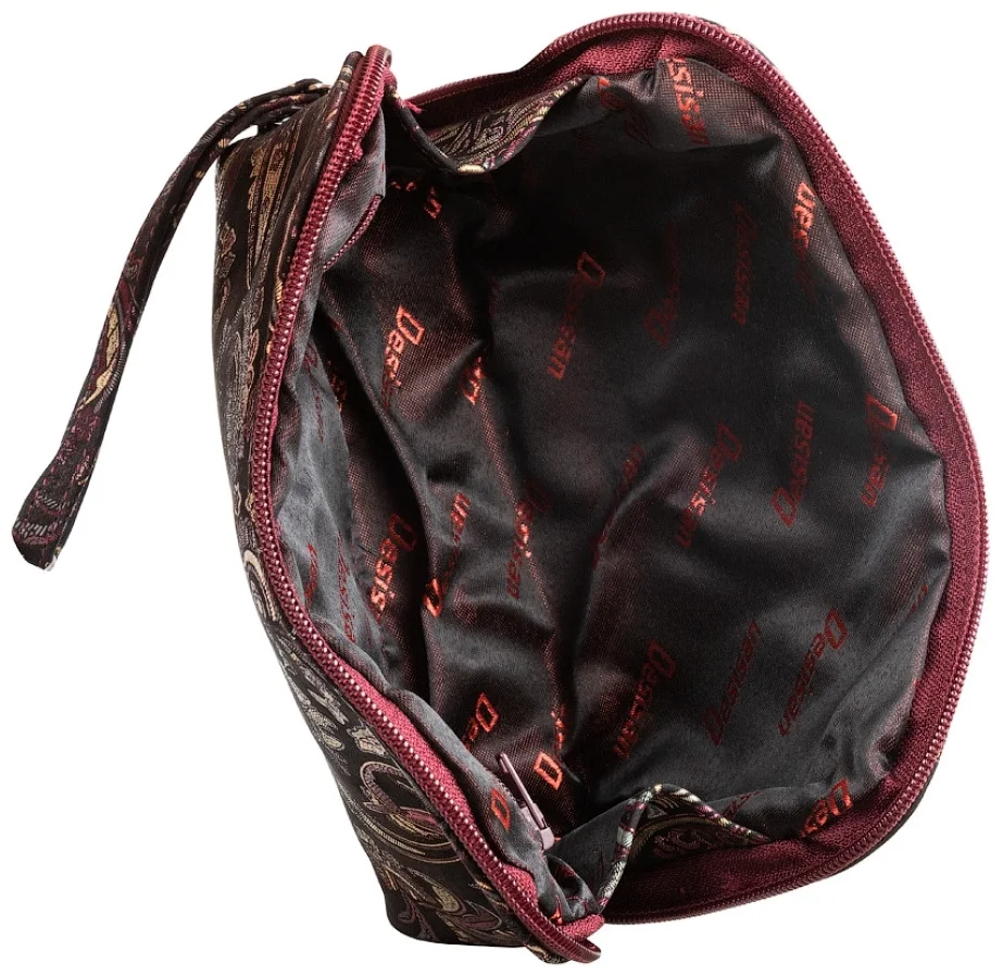 Косметичка из натуральной кожи для женщин с узором цветов Desisan 106809 разноцветная modnotak фото №2