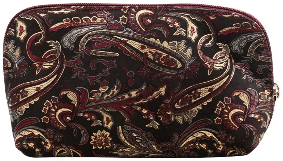 Косметичка из натуральной кожи для женщин с узором цветов Desisan 106809 разноцветная modnotak фото №4