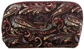 Косметичка из натуральной кожи для женщин с узором цветов Desisan 106809 разноцветная
