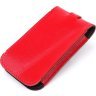 Компактна жіноча шкіряна ключниця червоного кольору з хлястиком SHVIGEL (2413987) - 3