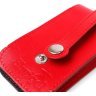Компактная женская кожаная ключница красного цвета с хлястиком SHVIGEL (2413987) - 4