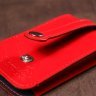 Компактная женская кожаная ключница красного цвета с хлястиком SHVIGEL (2413987) - 8