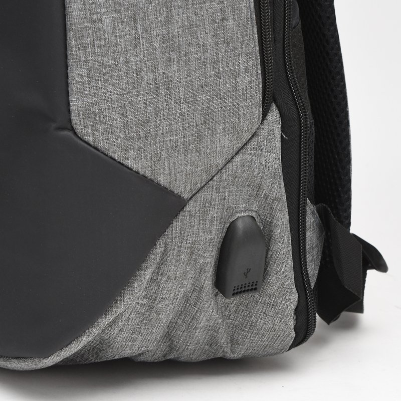 Чоловічий рюкзак під ноутбук із поліестеру сірого кольору Monsen (56909)