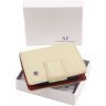Жіночий гаманець з натуральної шкіри молочного кольору під документи ST Leather 1767309 - 9