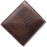 Коричневый лаковый кошелек с наружной монетницей ST Leather (16333) - 4