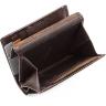 Коричневий лаковий гаманець із зовнішнього монетницьою ST Leather (16333) - 3