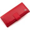 Червоний жіночий гаманець великого розміру із натуральної шкіри на кнопці ST Leather 1767409
