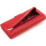 Красный женский кошелек крупного размера из натуральной кожи на кнопке ST Leather 1767409 - 4