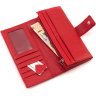 Красный женский кошелек крупного размера из натуральной кожи на кнопке ST Leather 1767409 - 7