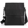 Мужская кожаная сумка-планшет среднего размера с откидным клапаном Tiding Bag 77509 - 4
