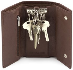 Большая кожаная ключница коричневого цвета ST Leather (16546)