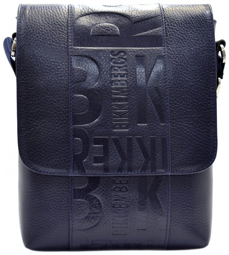 Мужская сумка синего цвета из натуральной кожи флотар DESISAN 107909 modnotak фото №1
