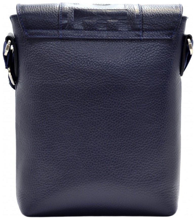 Мужская сумка синего цвета из натуральной кожи флотар DESISAN 107909 modnotak фото №2