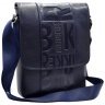 Мужская сумка синего цвета из натуральной кожи флотар DESISAN 107909 modnotak фото - 5