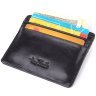 Компактный кожаный картхолдер на 8 пластиковых карт Tony Perotti черного цвета 108109 modnotak фото - 5