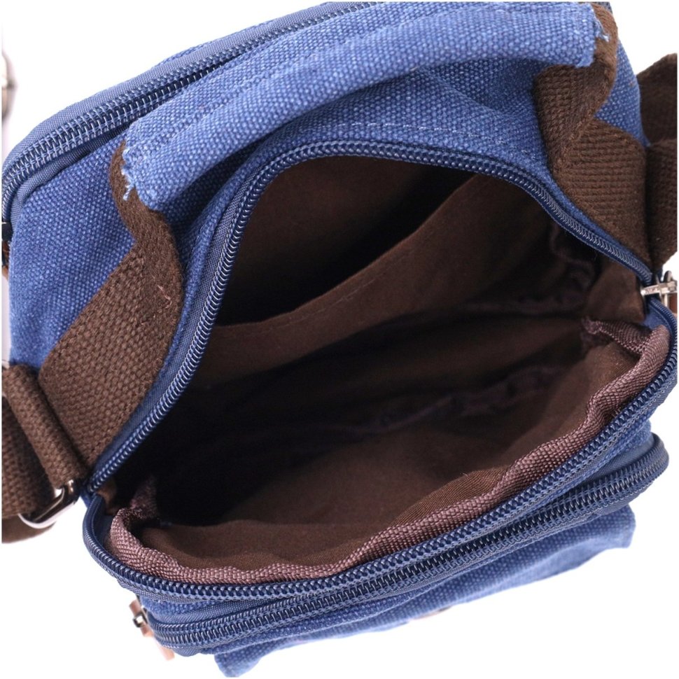 Небольшая мужская сумка-барсетка из плотного текстиля с ручкой Vintage 2422221