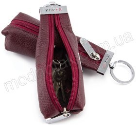 Стильная кожаная ключница цвета марсала KARYA (446-243)