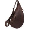 Кожаная мужская винтажная сумка через плечо в коричневом цвете Vintage (20373) - 2