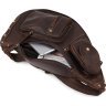 Кожаная мужская винтажная сумка через плечо в коричневом цвете Vintage (20373) - 5