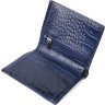 Вертикальне чоловіче портмоне із натуральної фактурної шкіри синього кольору CANPELLINI (2421499) - 3