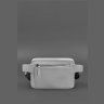 Шкіряна жіноча поясна сумка сірого кольору BlankNote Dropbag Mini 78609 - 3