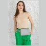Шкіряна жіноча поясна сумка сірого кольору BlankNote Dropbag Mini 78609 - 9