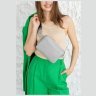 Шкіряна жіноча поясна сумка сірого кольору BlankNote Dropbag Mini 78609 - 10