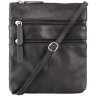 Невелика сумка на плече із гладкої шкіри чорного кольору Visconti 68809 - 10