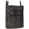 Невелика сумка на плече із гладкої шкіри чорного кольору Visconti 68809 - 12