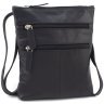 Невелика сумка на плече із гладкої шкіри чорного кольору Visconti 68809 - 1