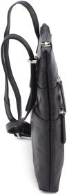 Небольшая сумка на плечо из гладкой кожи черного цвета Visconti 68809