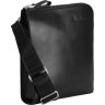 Мужская черная сумка-планшет из гладкой кожи на молнии Issa Hara (27041) - 3