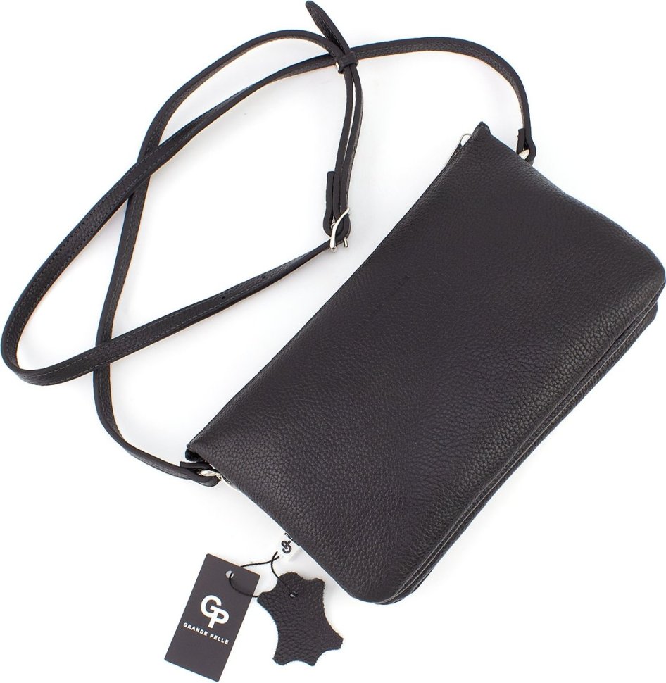 Женская кожаная сумка-клатч из натуральной высококачественной кожи Grande Pelle (59109)