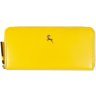 Жовтий місткий жіночий гаманець із фактурної шкіри горизонтального типу Ashwood 69609 - 10