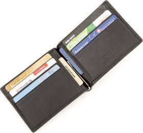 Чорний затиск для грошей зі справжньої шкіри ската STINGRAY LEATHER (024-18293)