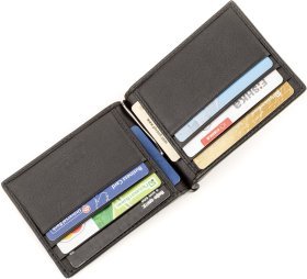 Чорний затиск для грошей зі справжньої шкіри ската STINGRAY LEATHER (024-18293)