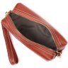 Коричневая женская сумка из фактурной кожи на плечо или на запястье Vintage 2422273 - 4