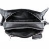 Вместительная поясная мужская сумка из телячьей кожи черного цвета TARWA (21777) - 3