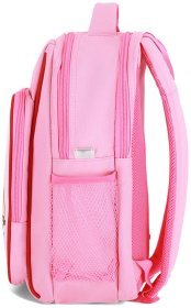 Школьный рюкзак для девочек с принтом нарисованного котенка Bagland 111410 розового цвета