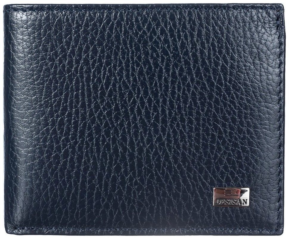 Мужское портмоне из натуральной кожи флотар Desisan 81610 синего цвета modnotak фото №1