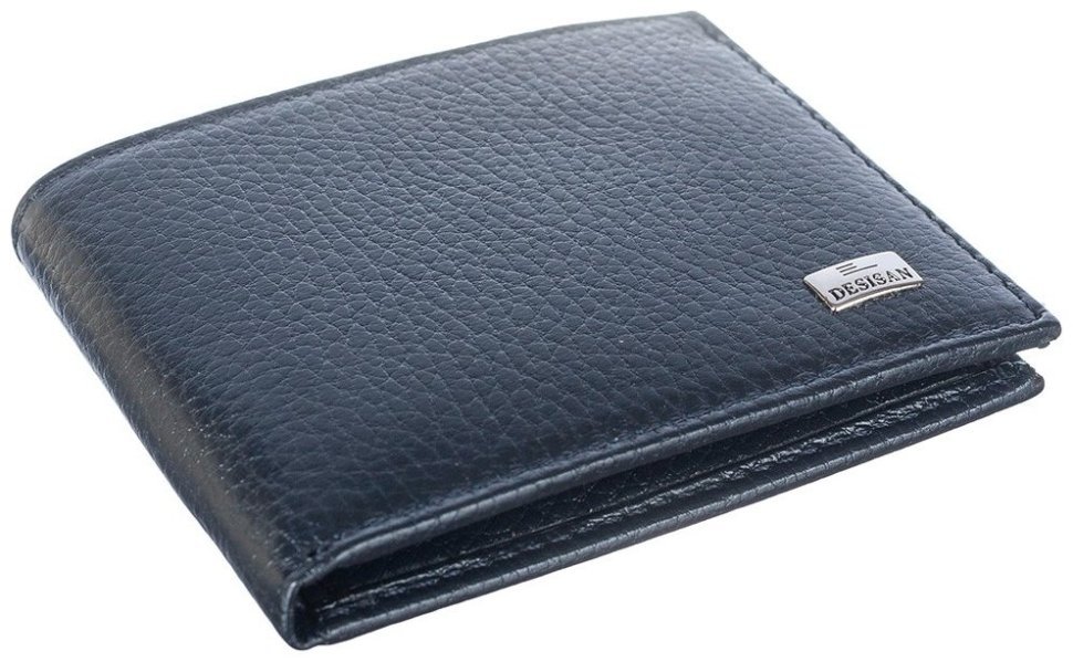 Мужское портмоне из натуральной кожи флотар Desisan 81610 синего цвета modnotak фото №5