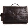 Мужской деловой портфель темно-коричневого цвета из натуральной кожи VINTAGE STYLE (14238) - 6