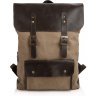 Рюкзак для ноутбука из сочетания текстиля и кожи светло-коричневого цвета TARWA (19926) - 2