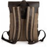 Рюкзак для ноутбука из сочетания текстиля и кожи светло-коричневого цвета TARWA (19926) - 3