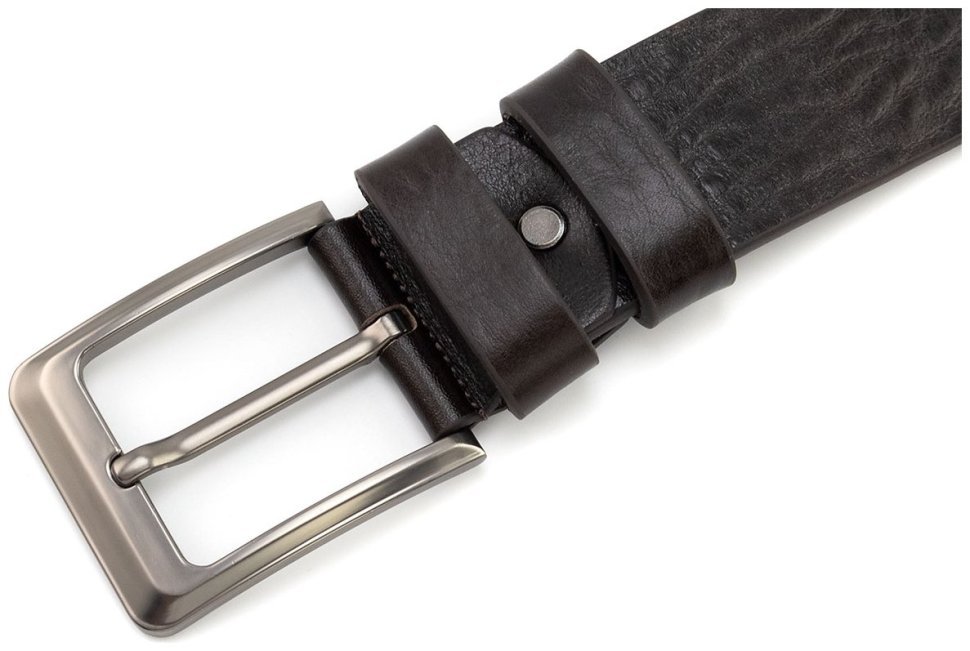 Широкий довгий коричневий ремінь із італійської шкіри Gherardini 45060 (батал довжина до 150 см) modnotak фото №2