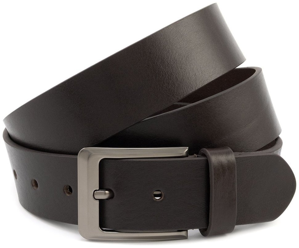 Широкий довгий коричневий ремінь із італійської шкіри Gherardini 45060 (батал довжина до 150 см) modnotak фото №1