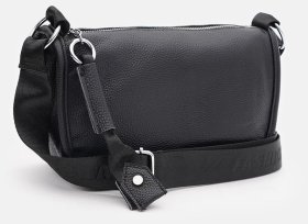 Женская сумка из натуральной зернистой кожи черного цвета Keizer 92310